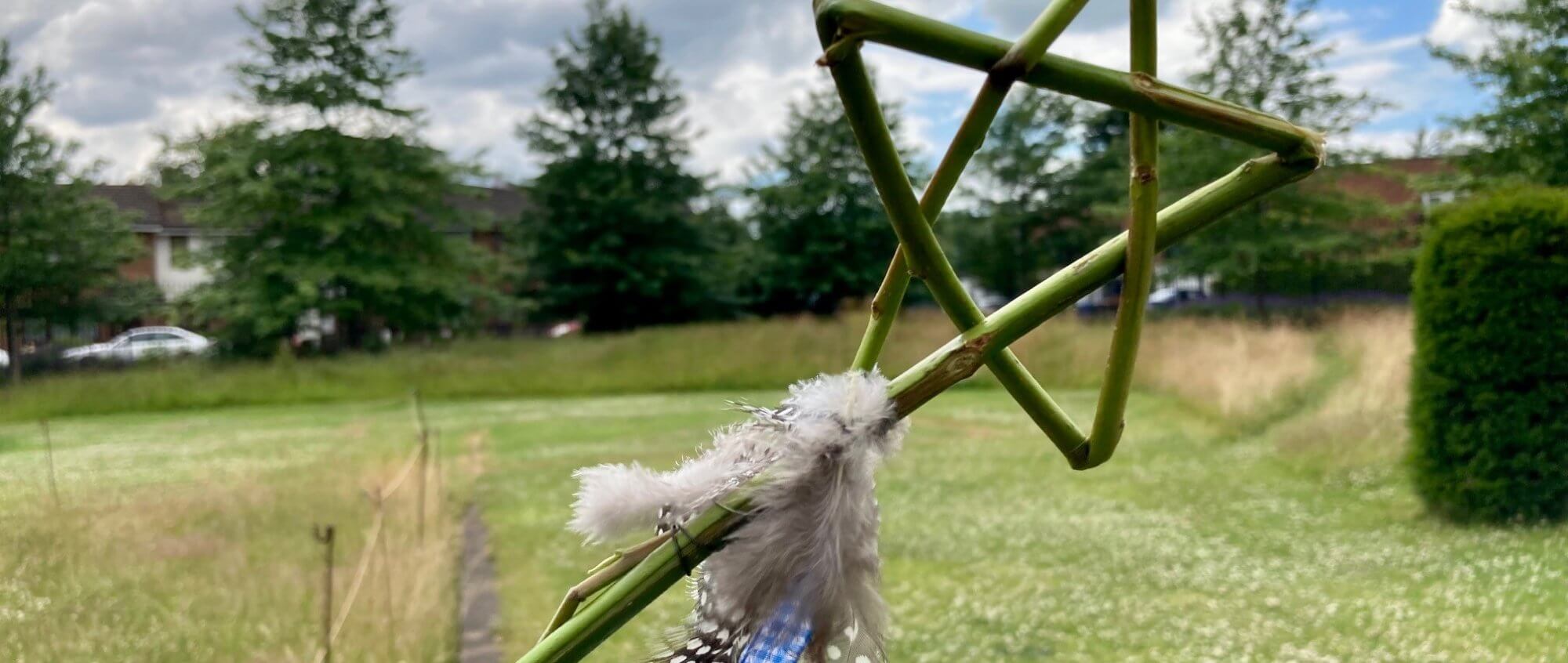 A wand made from willow with a star shape on the end