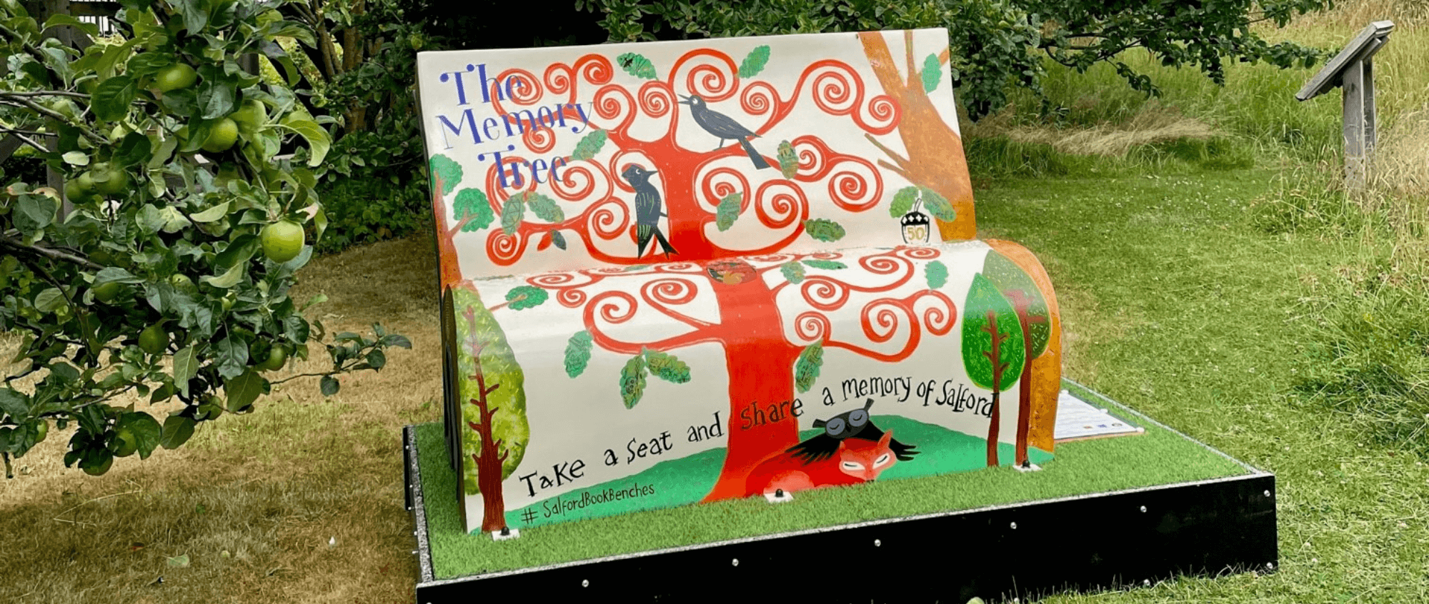 Book bench at Ordsall Hall