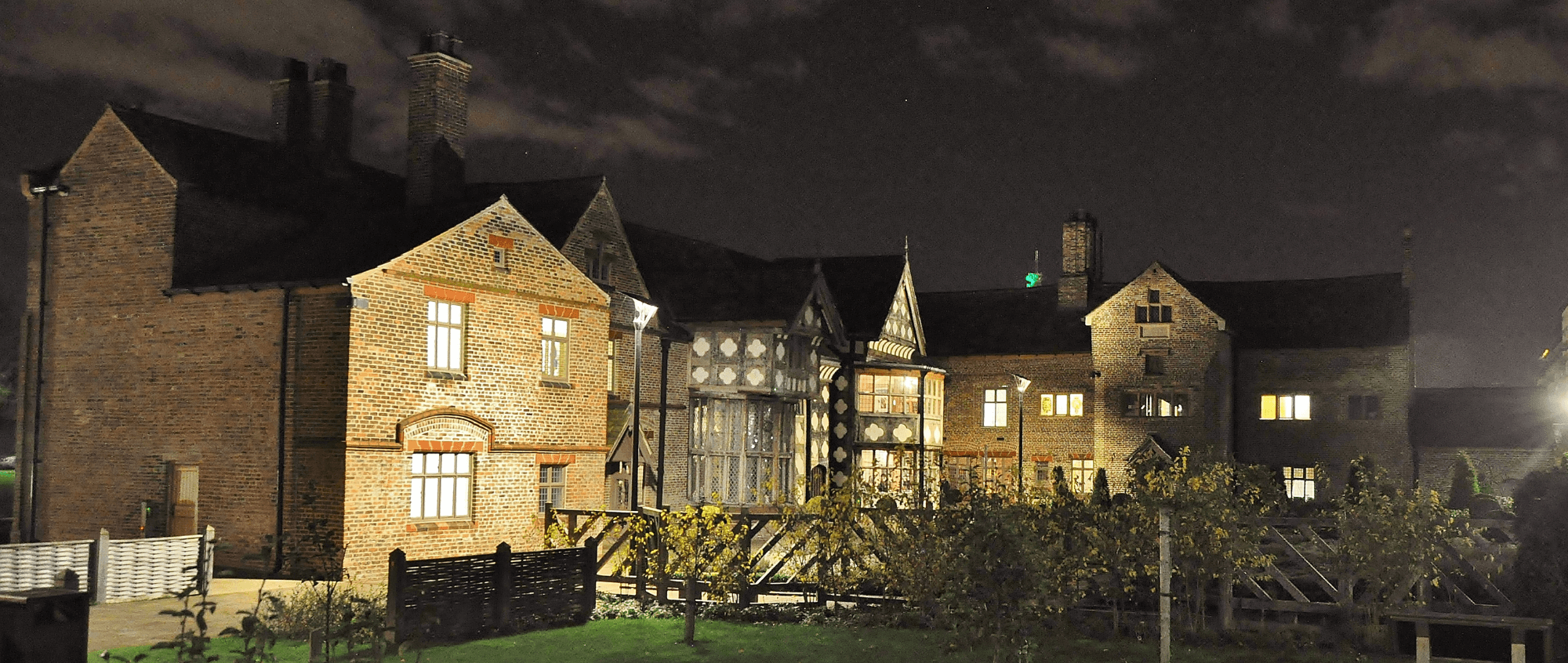 Ordsall Hall at night