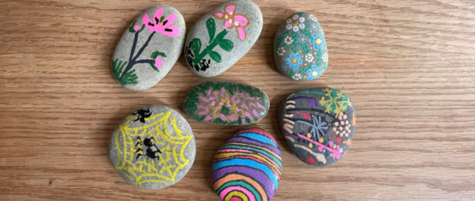 Various painted stones