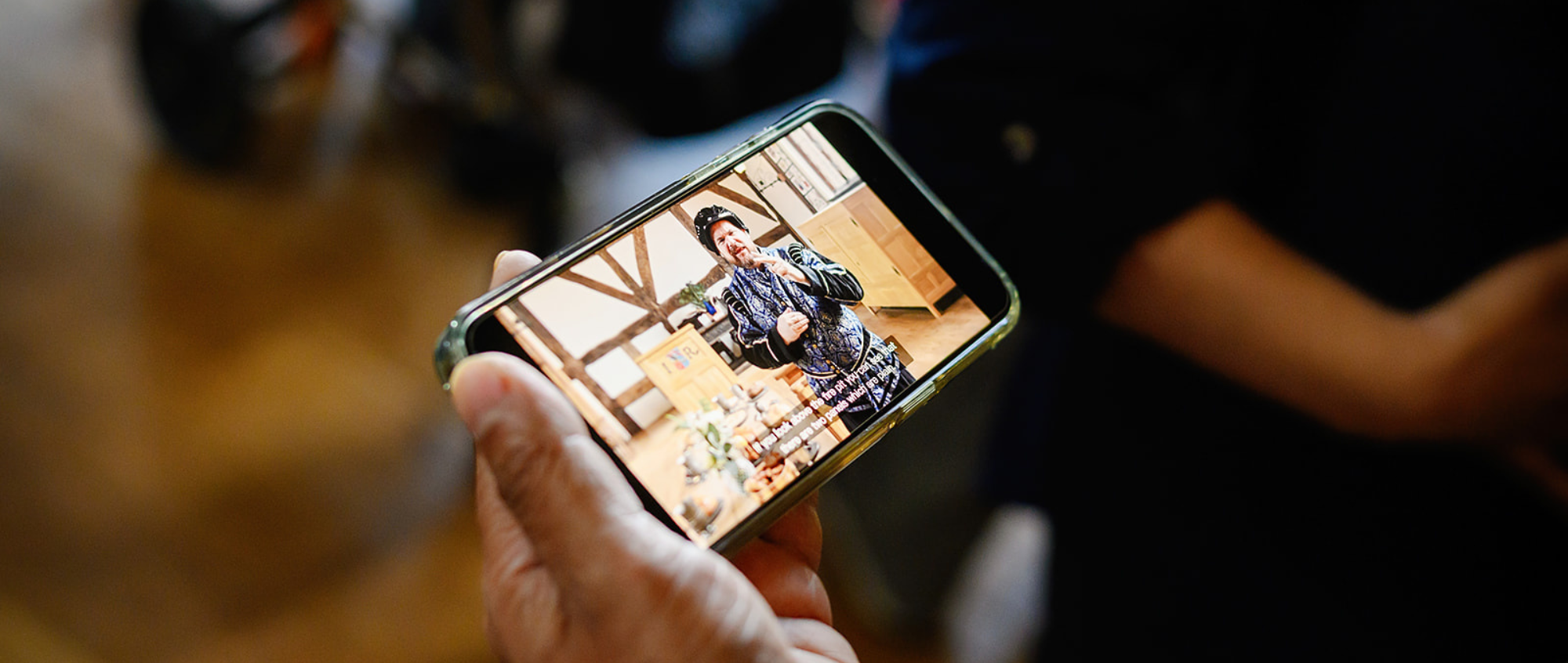 Person holding a phone