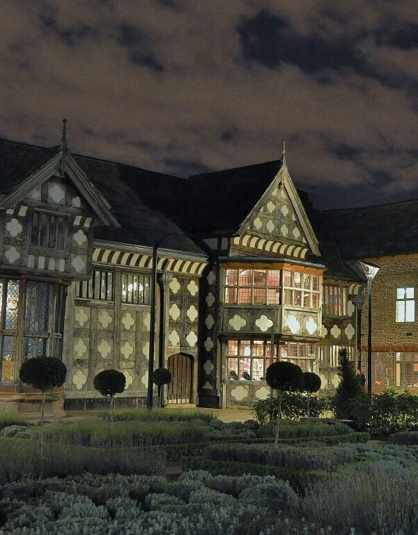 Ghosts of Ordsall Hall - The Hall with a moody skyline